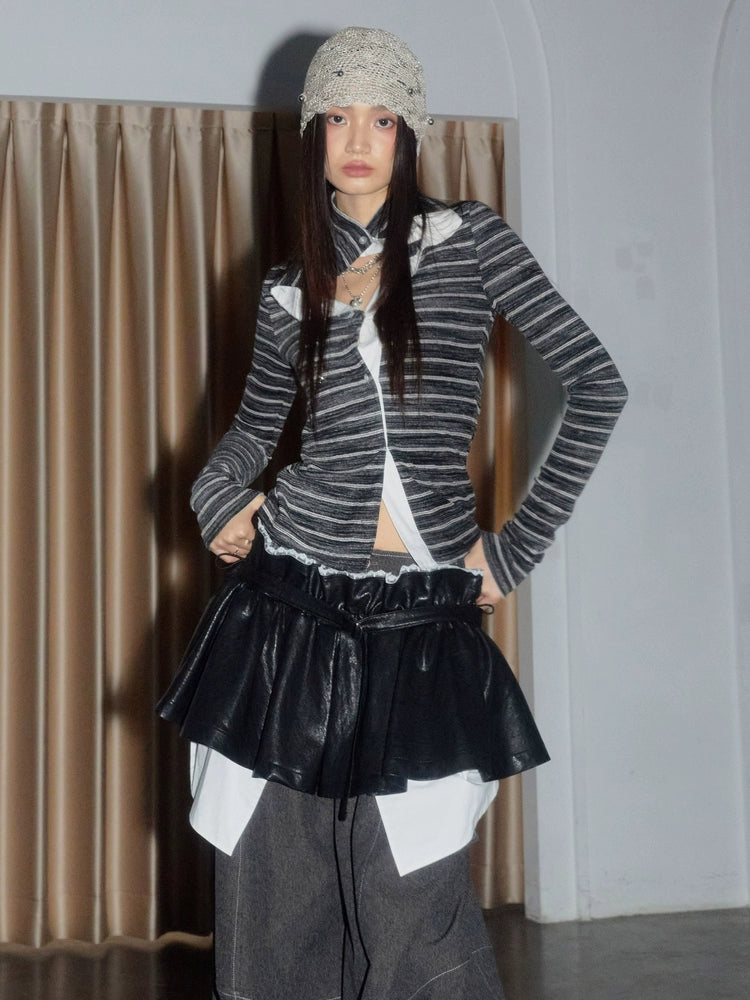 Stratus Stripe Twist Knit Top