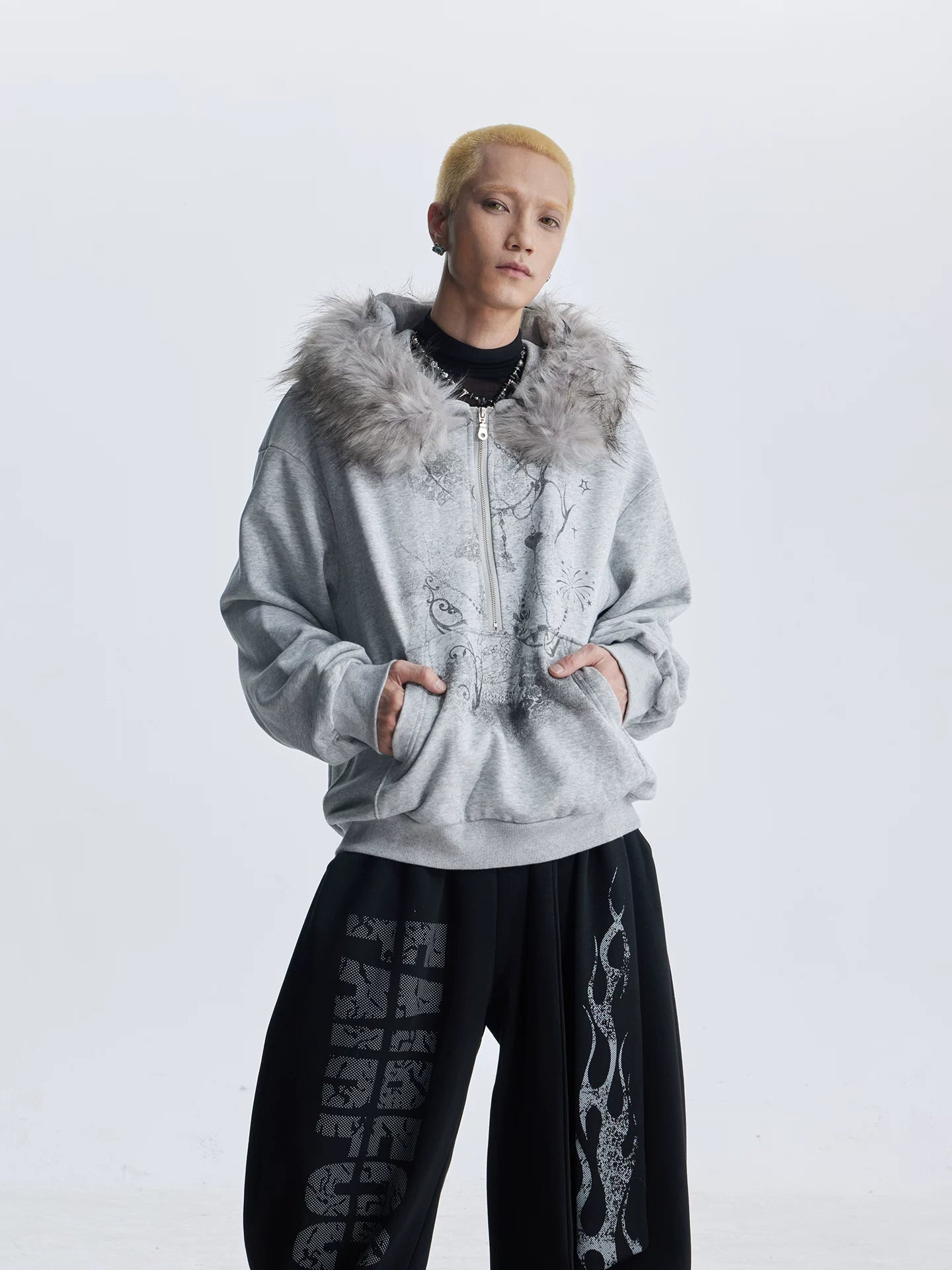 Frostgrave Dreamscape Fur‑Trim Hoodie
