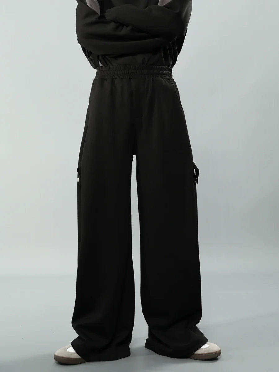 Stand Neck Zipper Jacket & Wide-leg  Sweatpants Setup