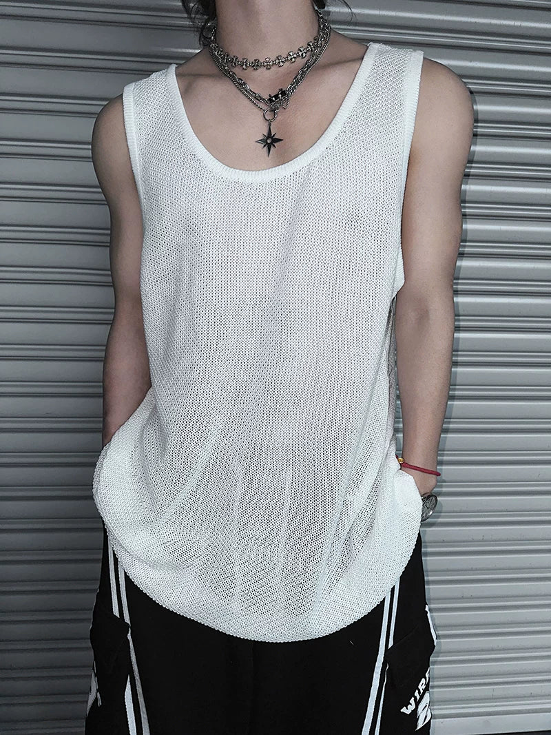 Railway Drift Mesh Drape Tank