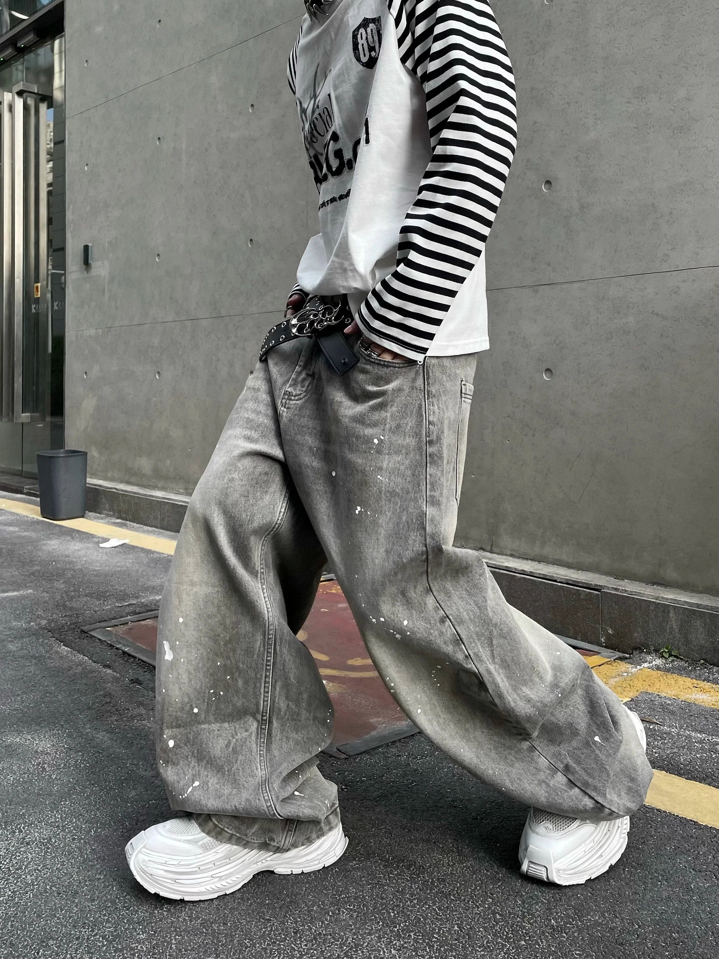 Paint Splatter Vintage Wide Leg Jeans