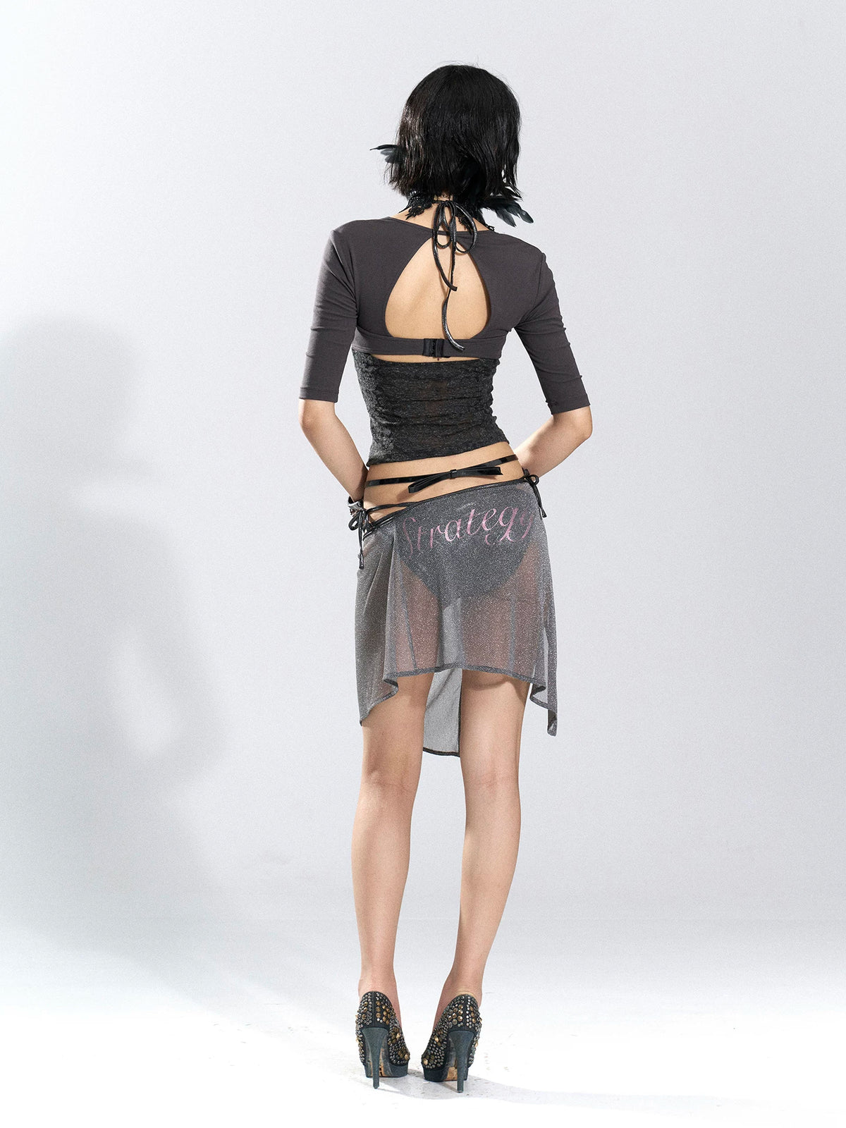 Vesper Buckle Lace Corset Top