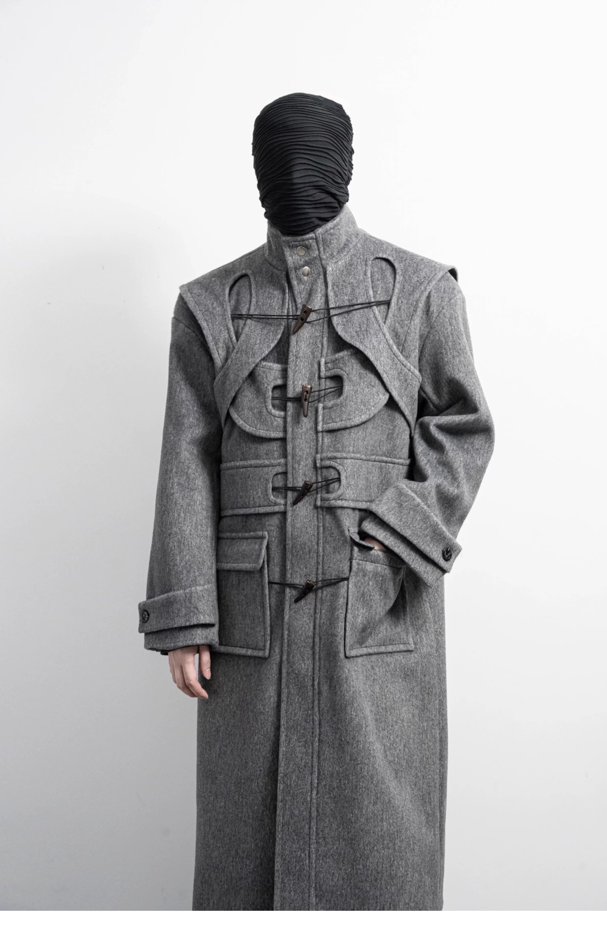 Iron Bastion Harnessed Wool Overcoat