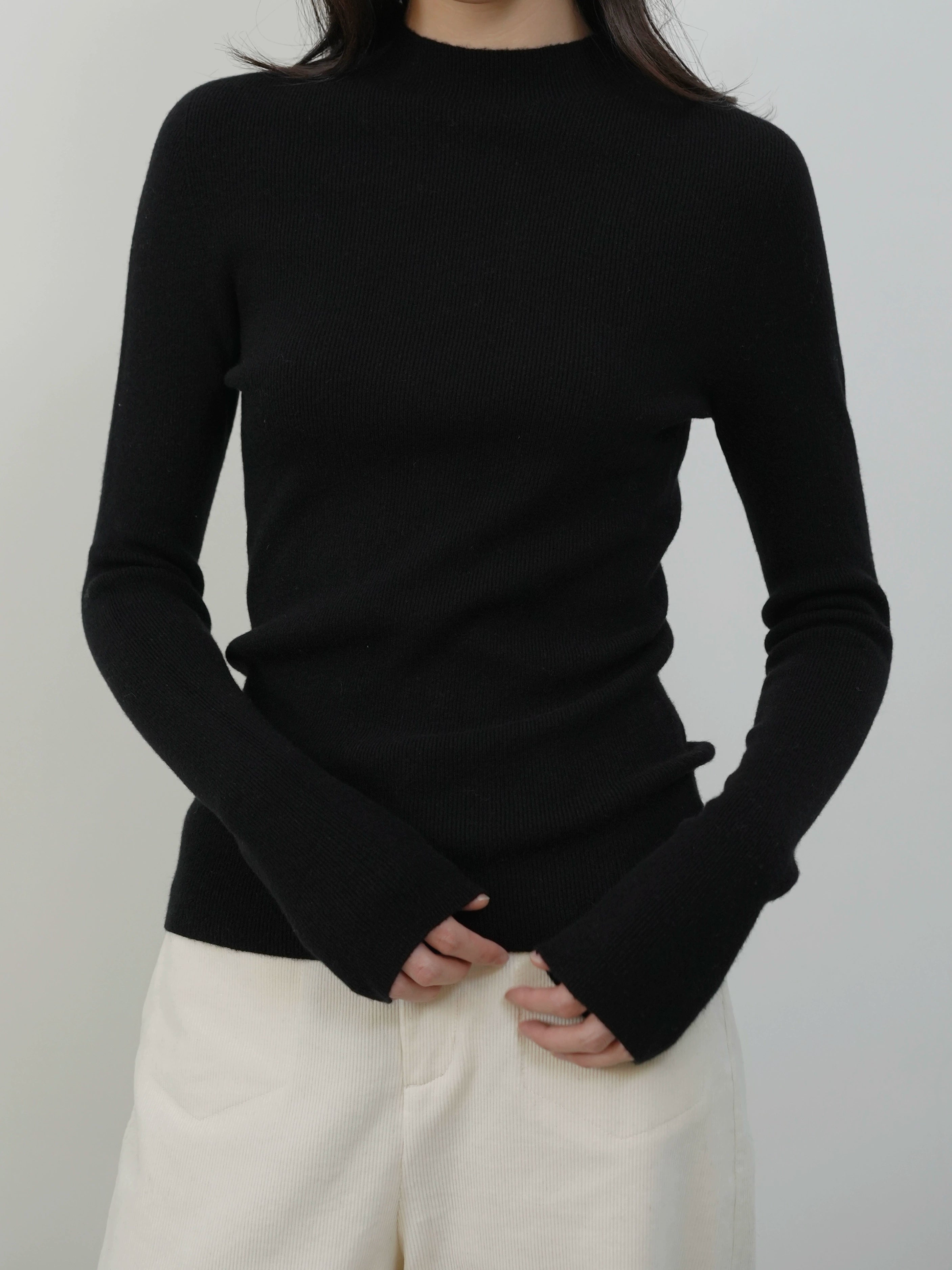 Mock Neck Knit Sweater