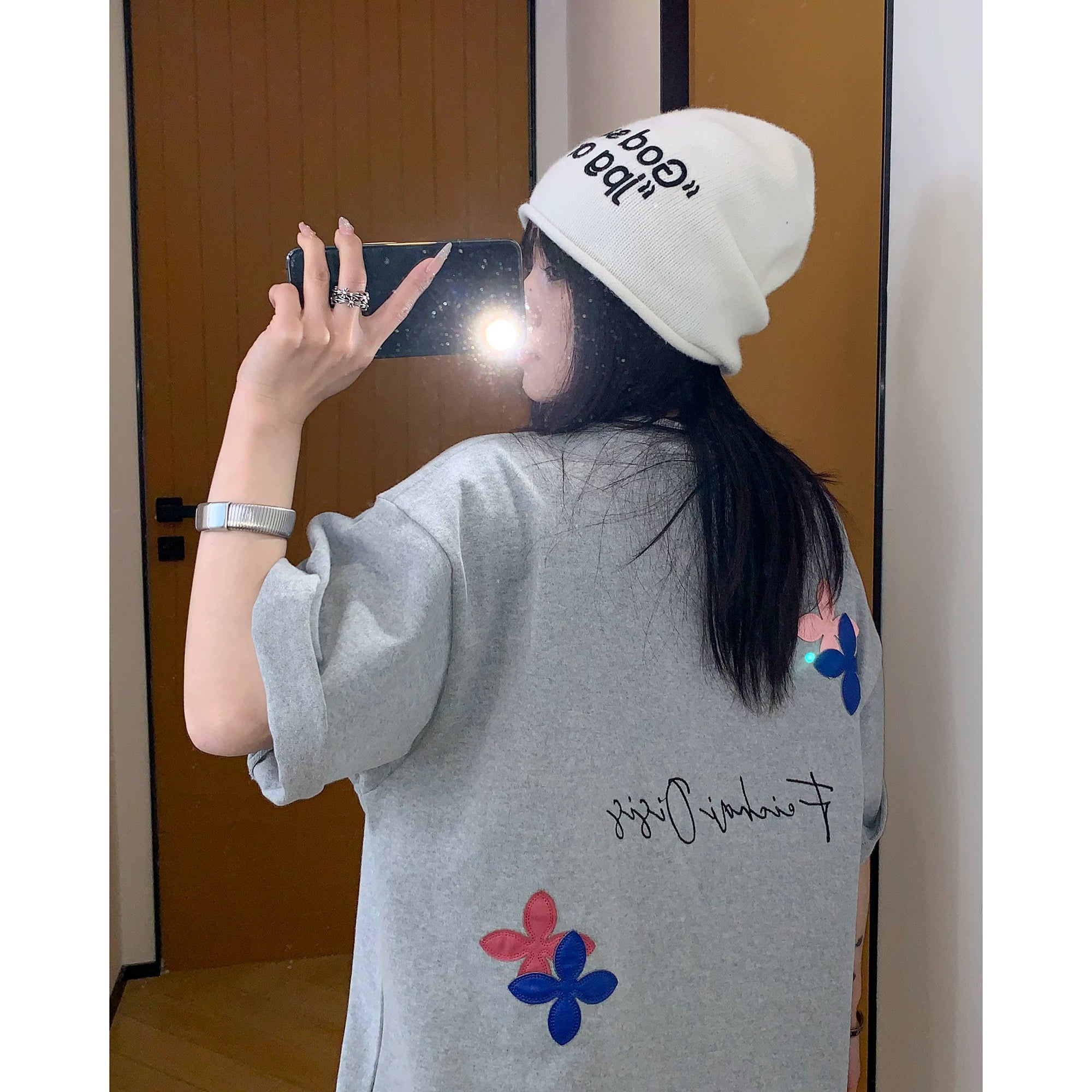 Blossom Script Oversize Tee