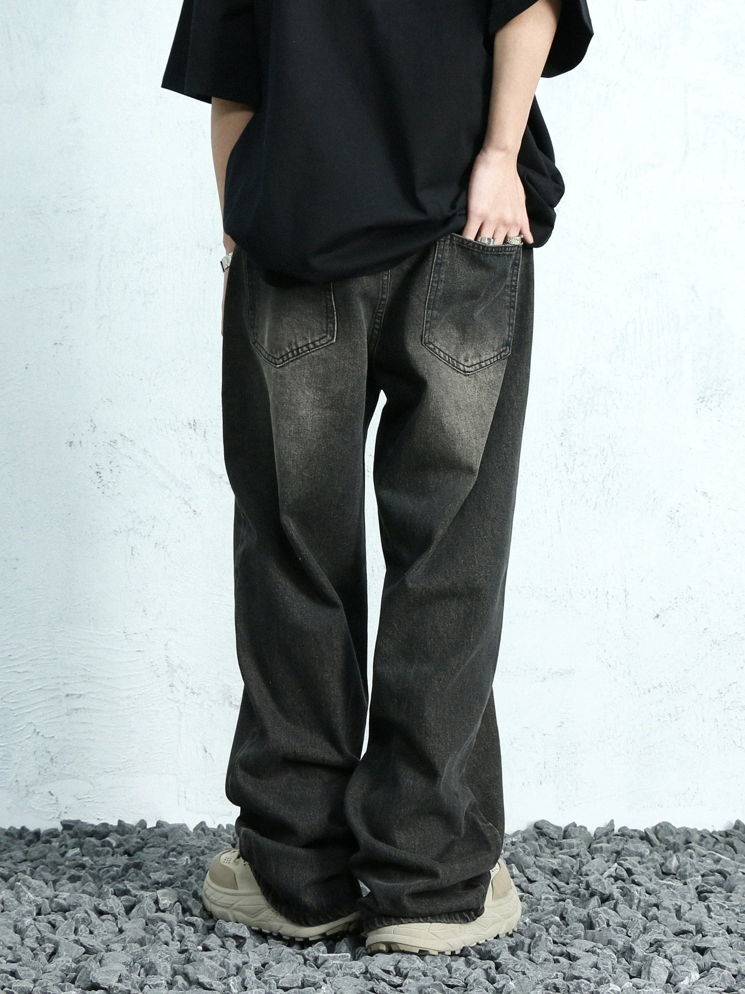 Ash Fade Wide Leg Jeans