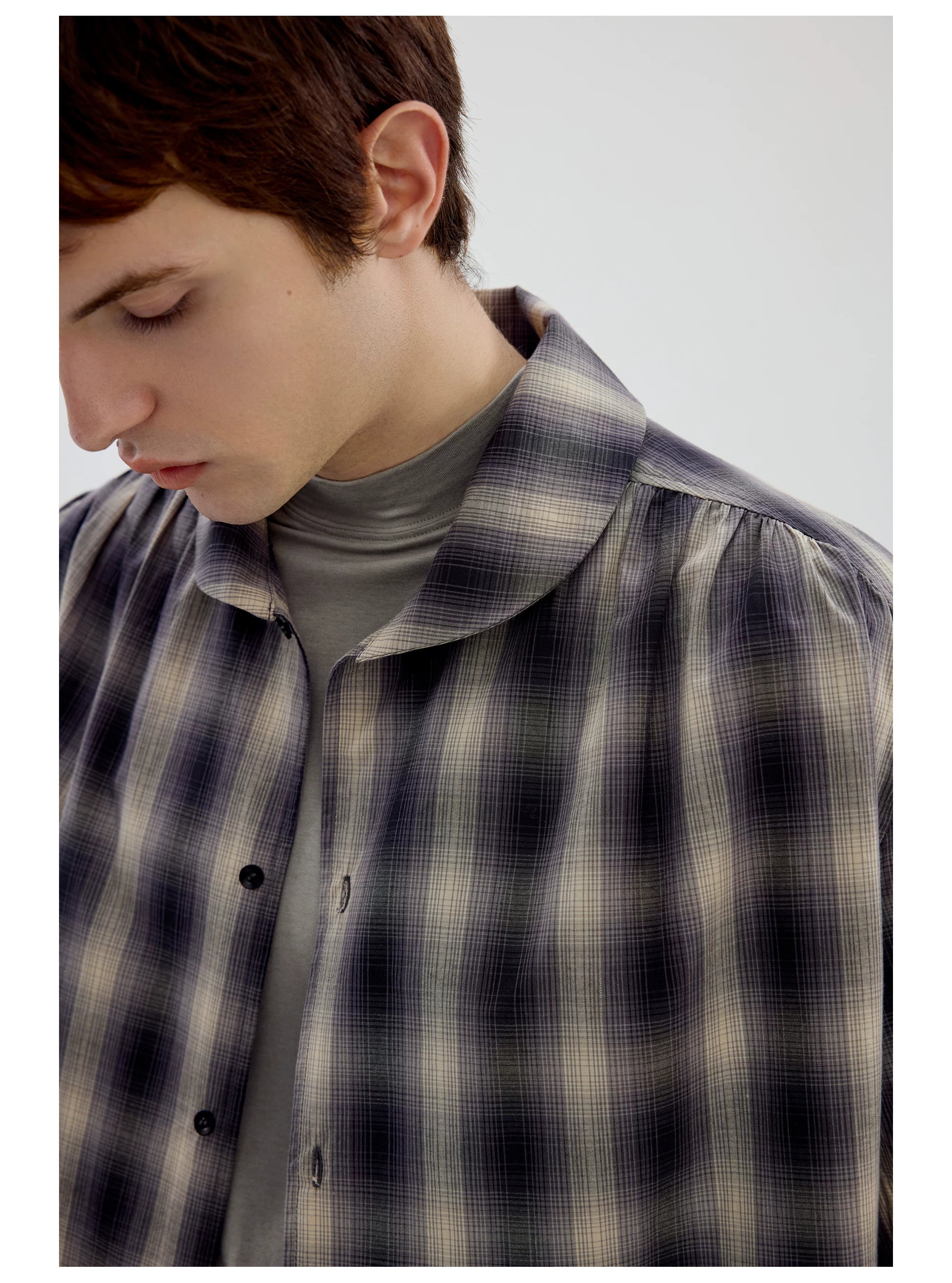 Oversized Plaid Button-Up Shirt