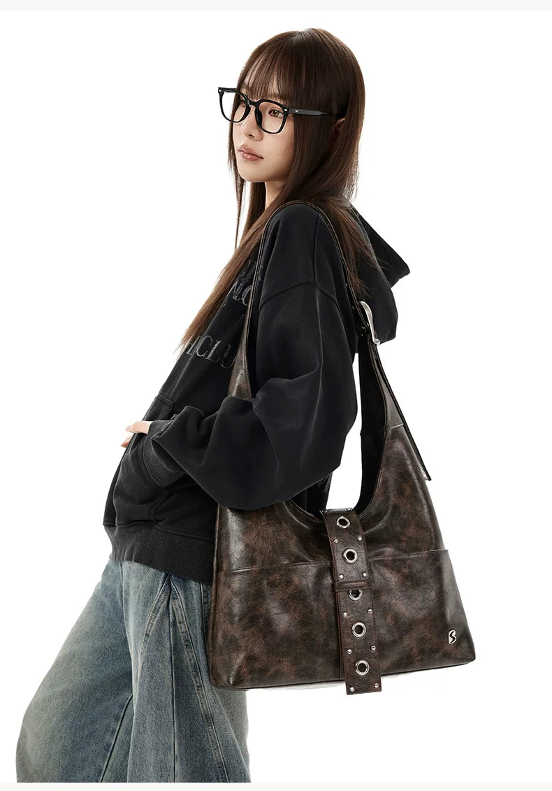 Rust Rivet Harness Hobo