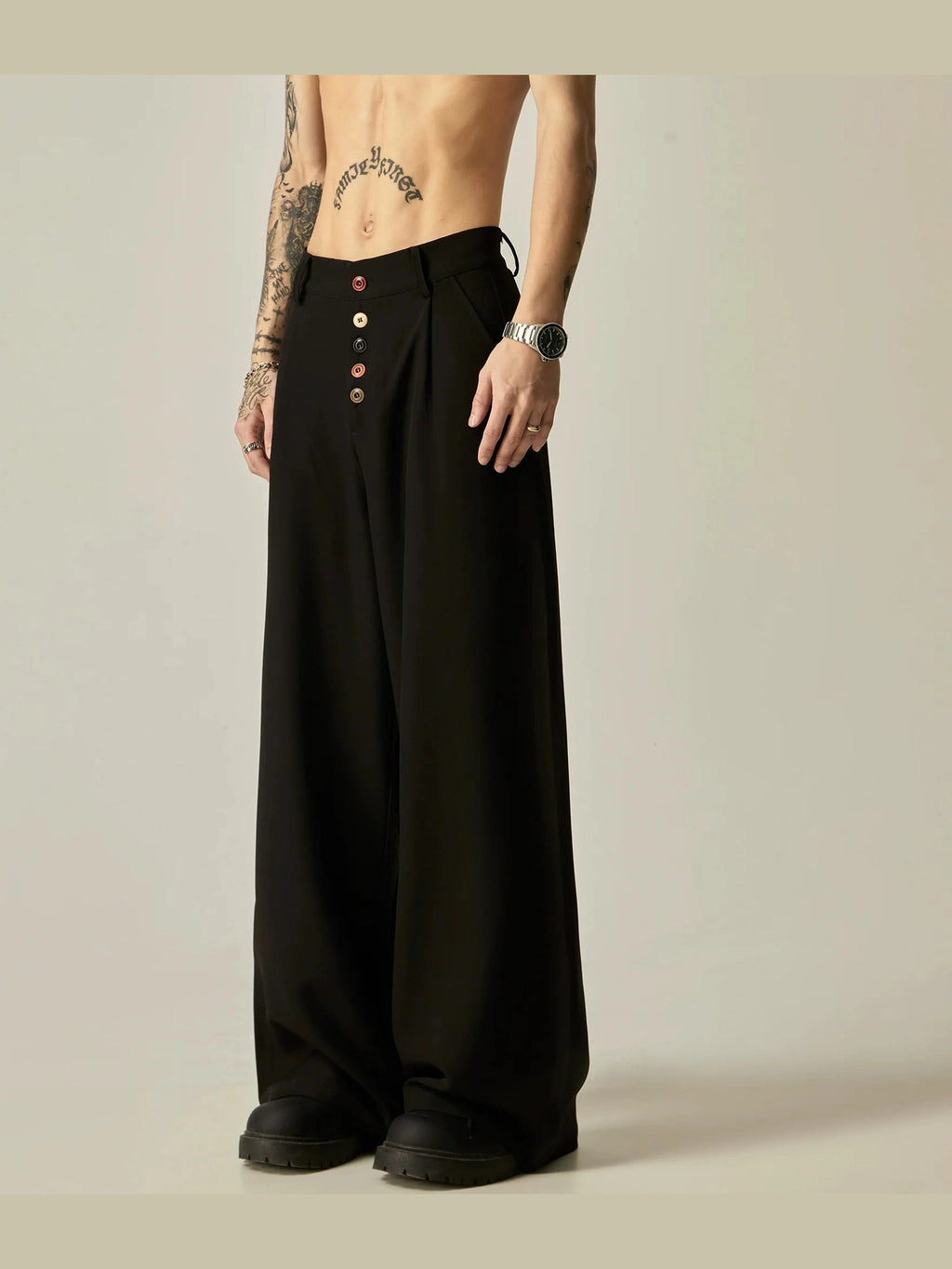 パンツ Slight Vogue Multi Button Wide Slacks O1CN01cVxqOL1wWmVNe7yu1__22114