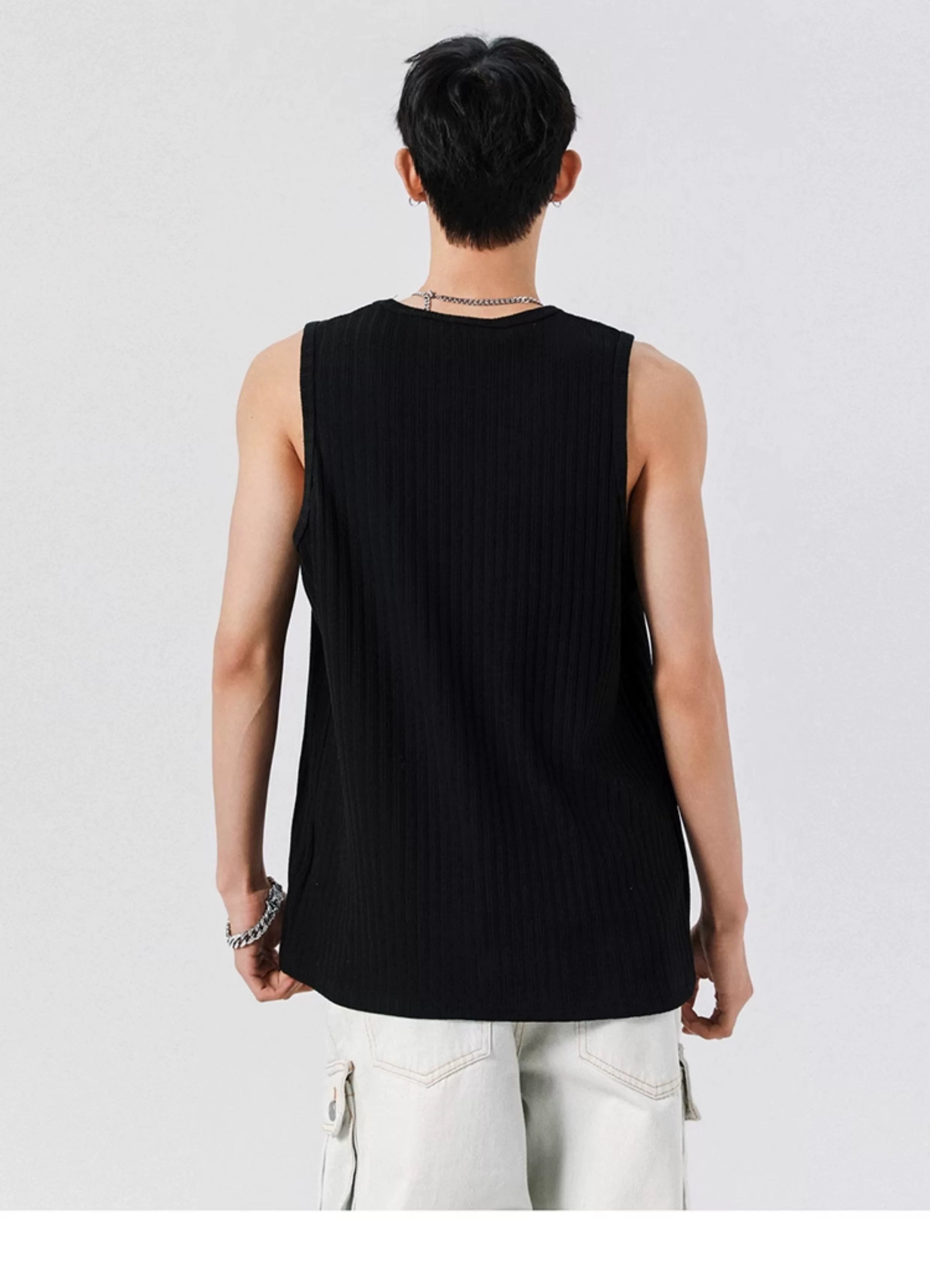 Ribbed Core Longline Tank Top