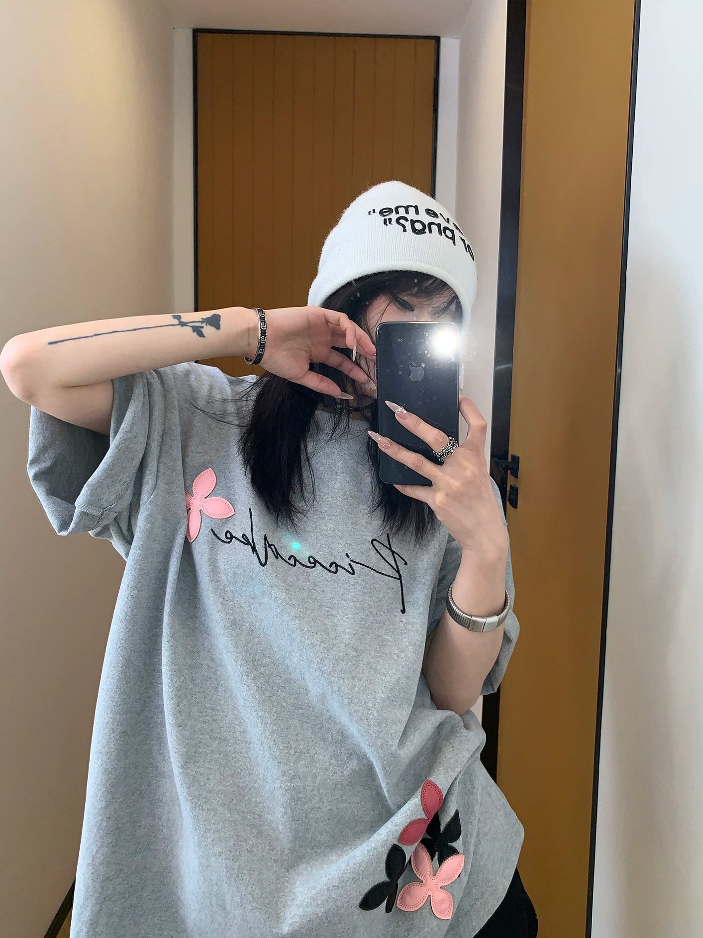 Blossom Script Oversize Tee