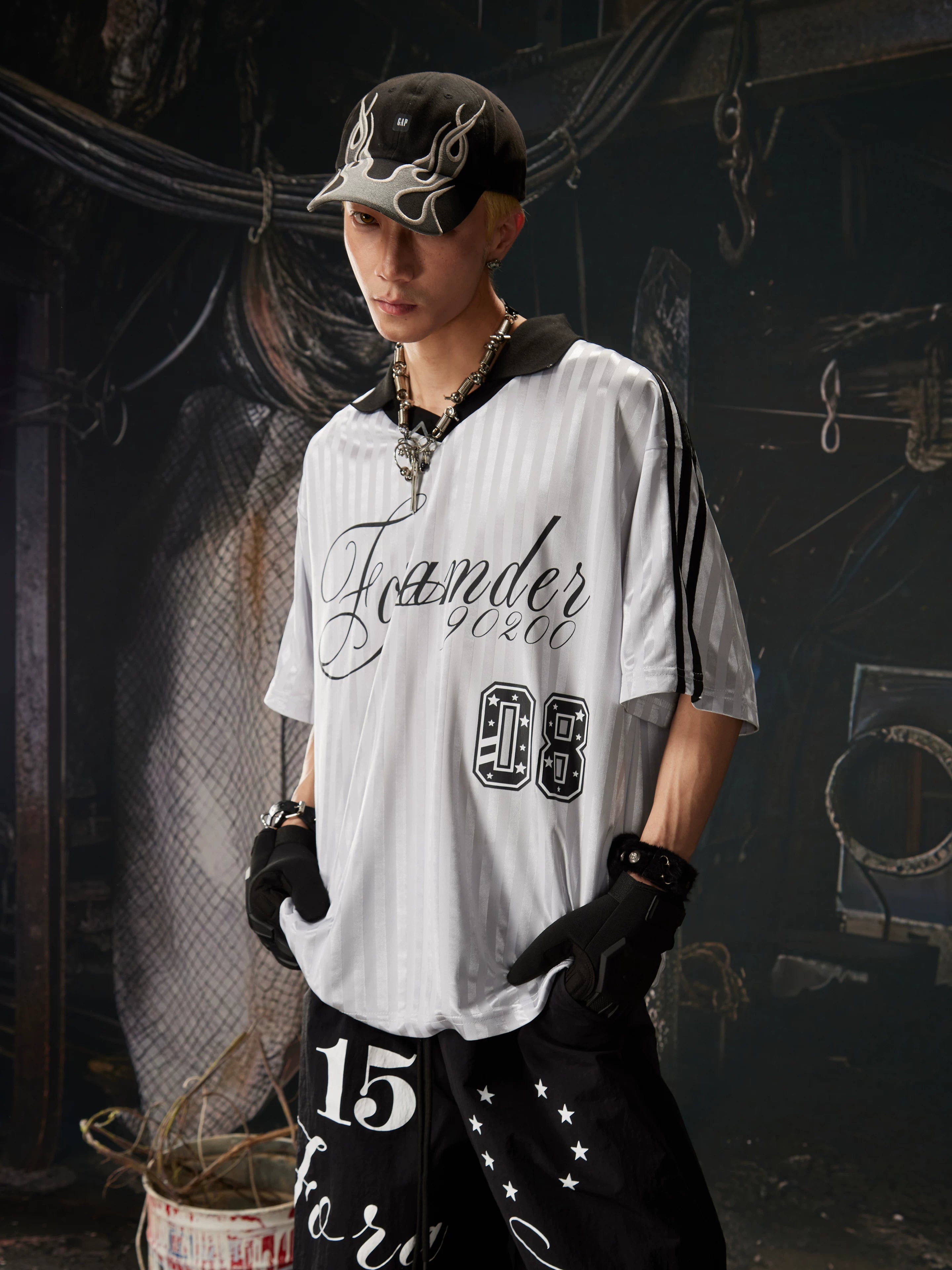 Foramder Varsity Stripe Soccer Jersey Tee