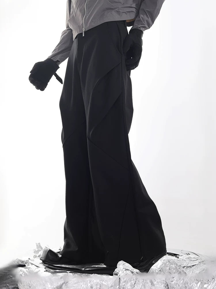 Slate Vector Panel Wide-Leg Trousers