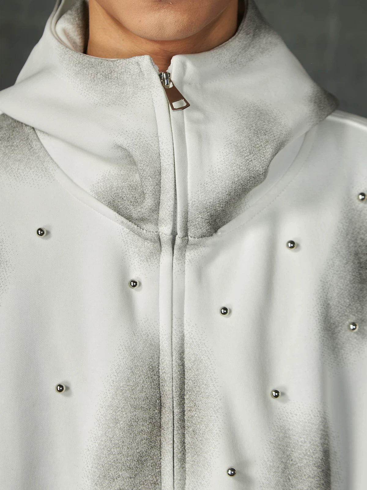 Nebula Drift Studded Zip Hoodie