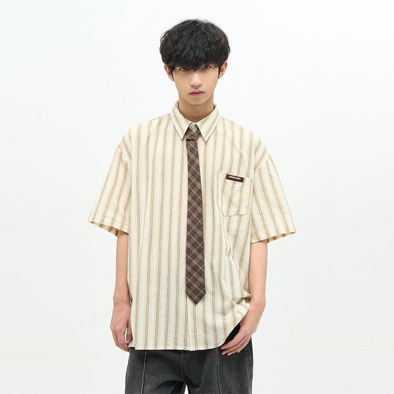 Classic Vertical Striped Oversized Shirt