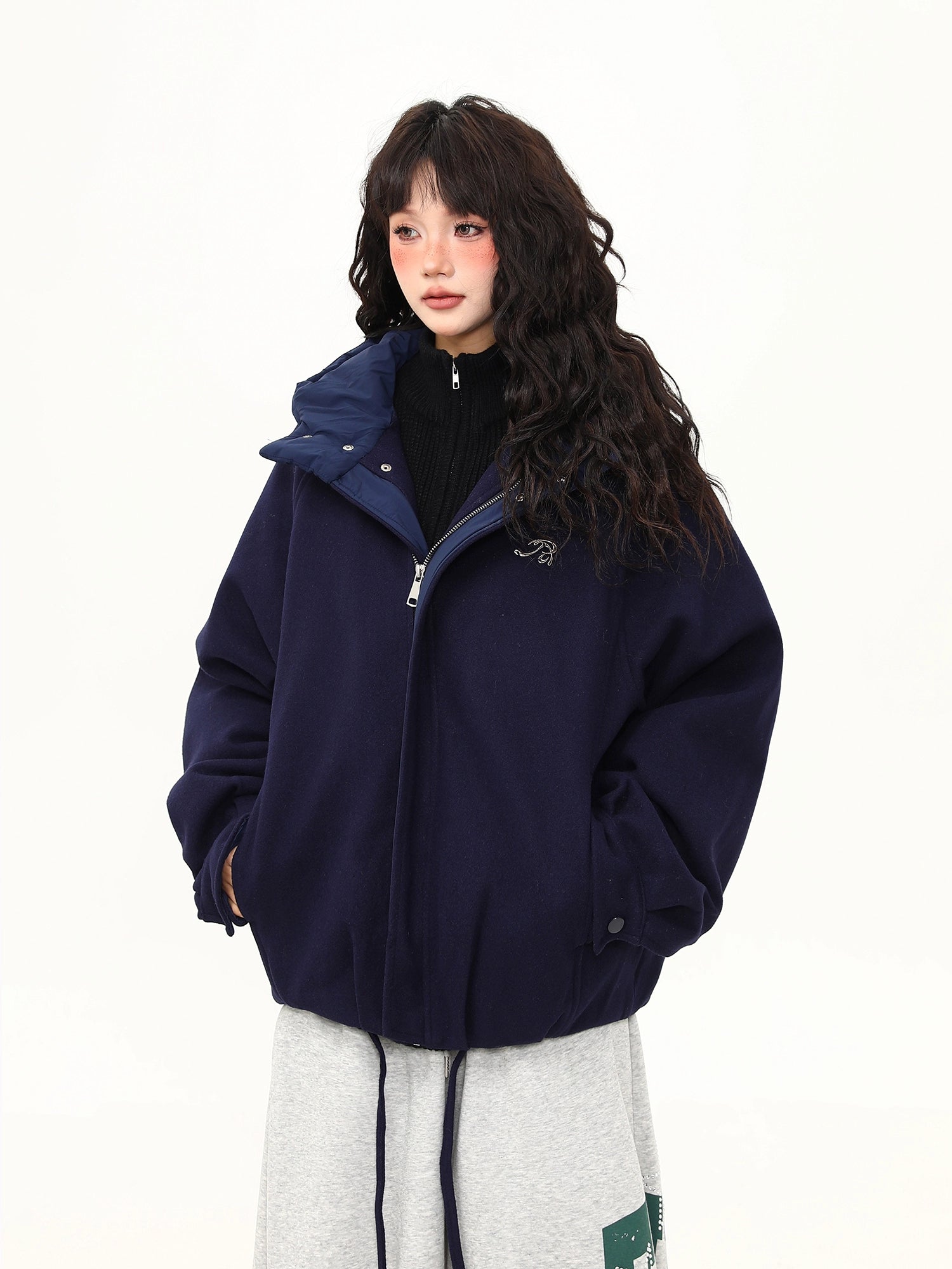 Midnight Harbor Dual-Layer Hooded Jacket