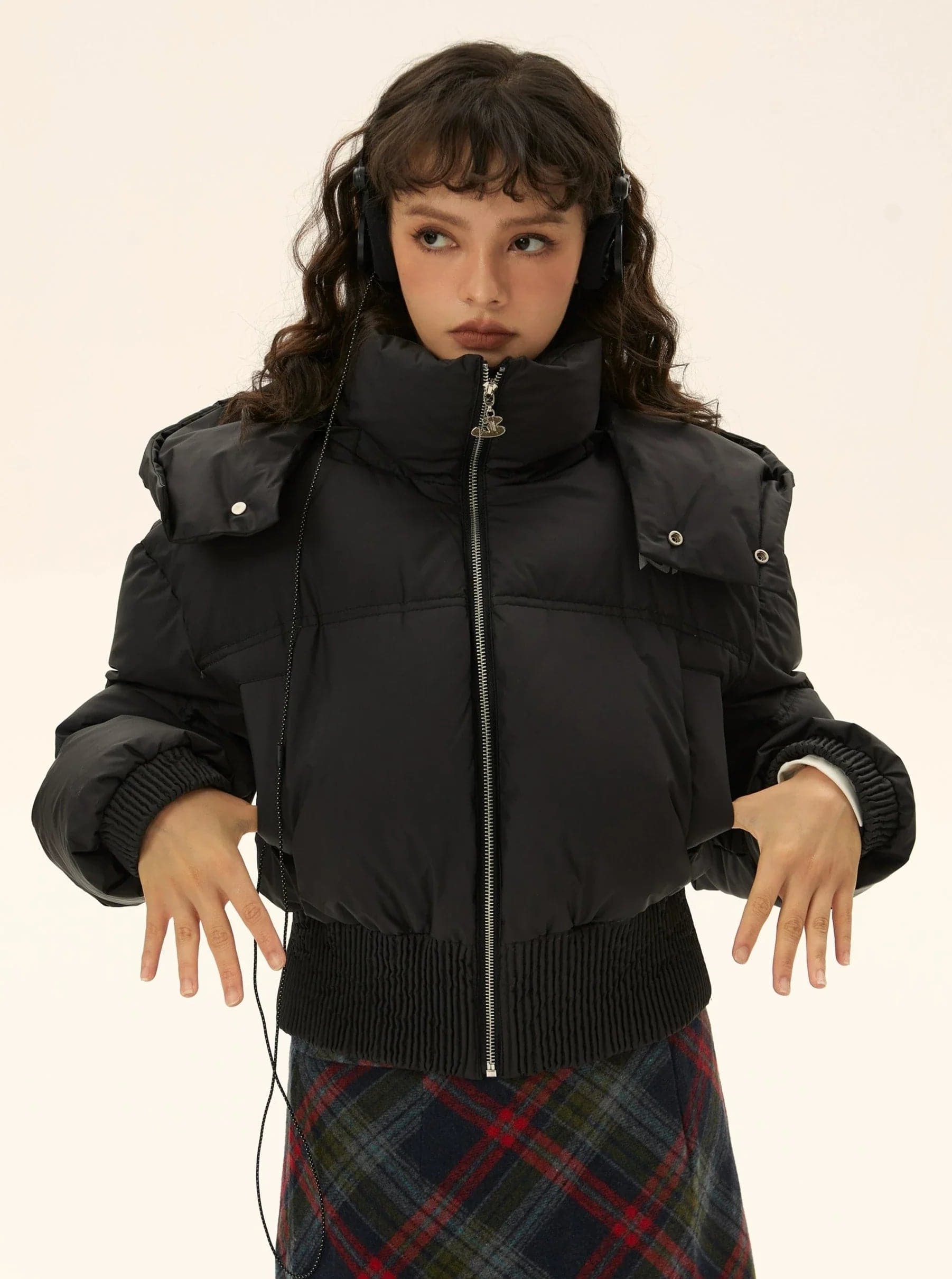 Maillard Down Jacket With Detachable Hood - chiclara