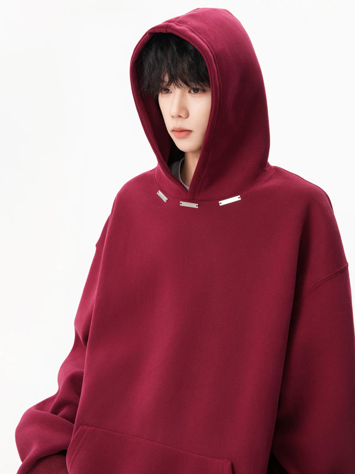 Noir Minimal Drop‑Shoulder Hoodie