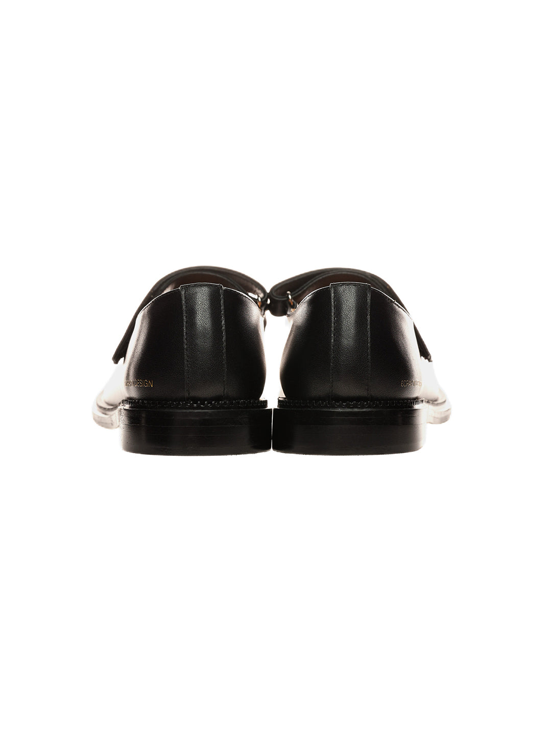 Classis Leather Strap Velcro Mary Janes-Black