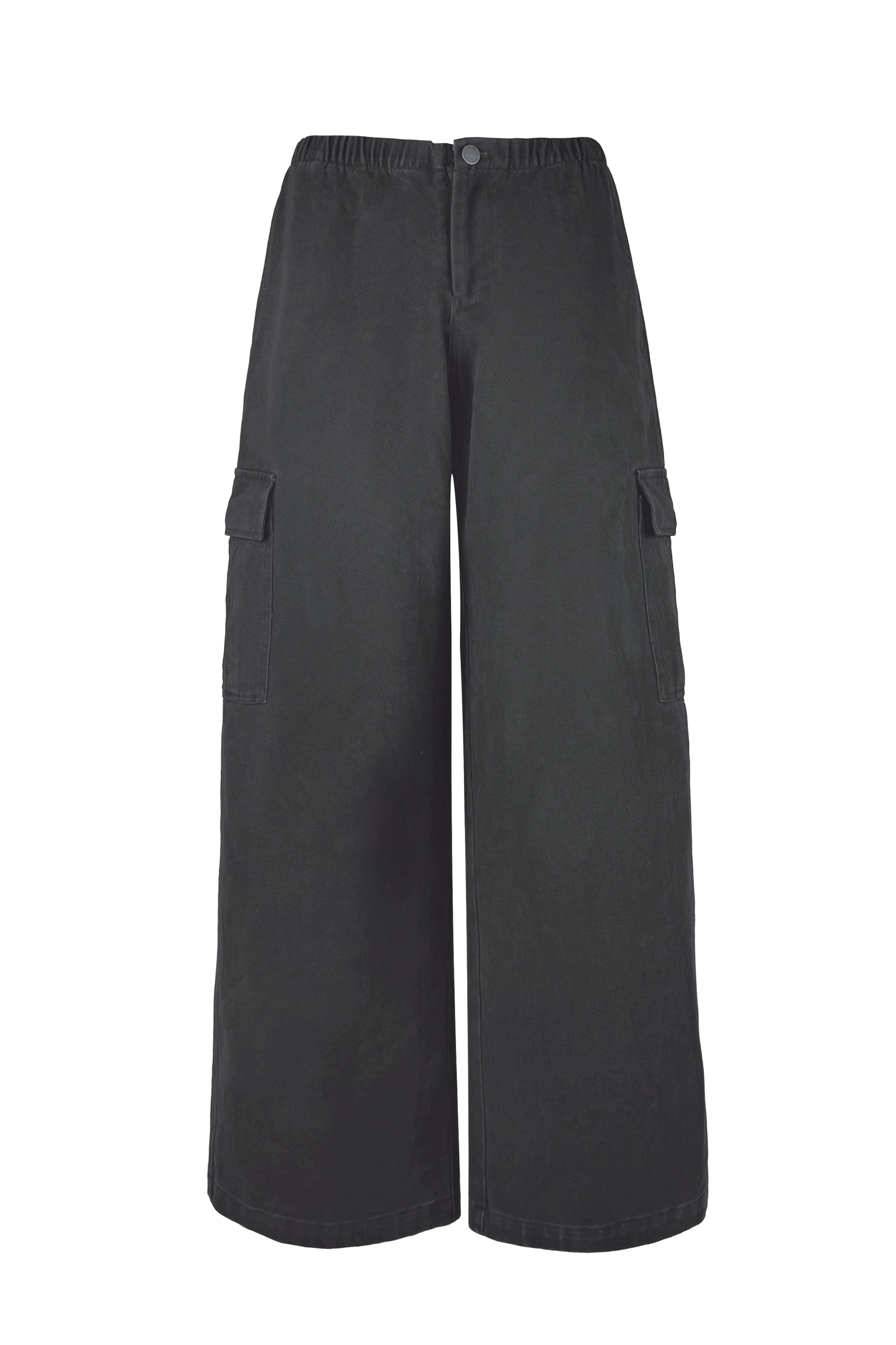 Mid-Rise Wide-Leg Cargo Pants