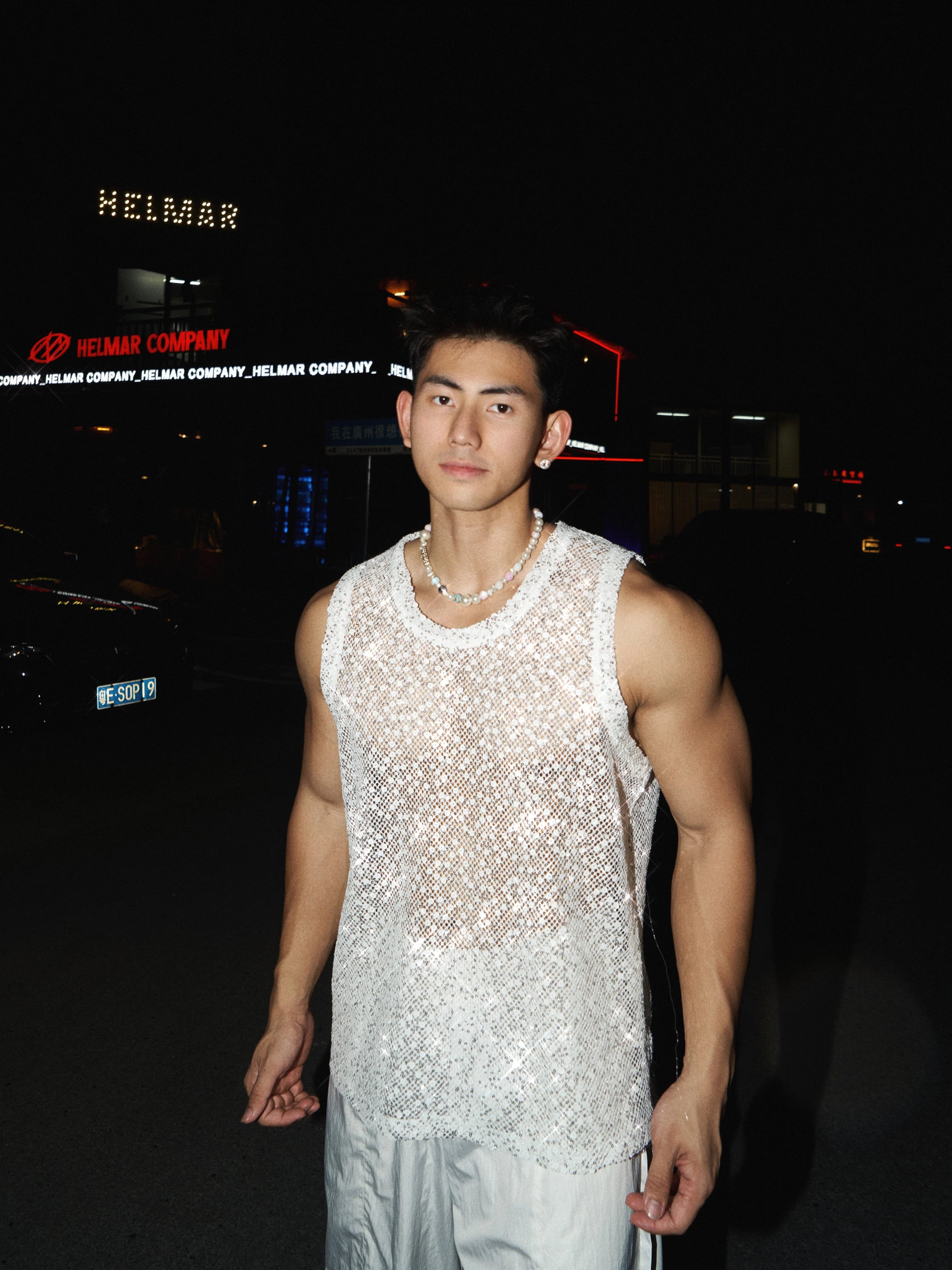 Sequin Athletic Tank Top