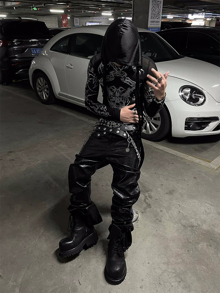 Gothic Flame Mesh Top