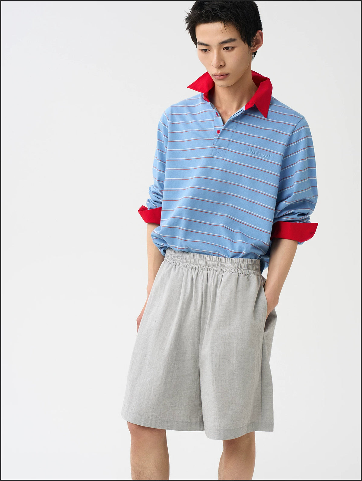 Ashbourne Striped Long-Sleeve Polo