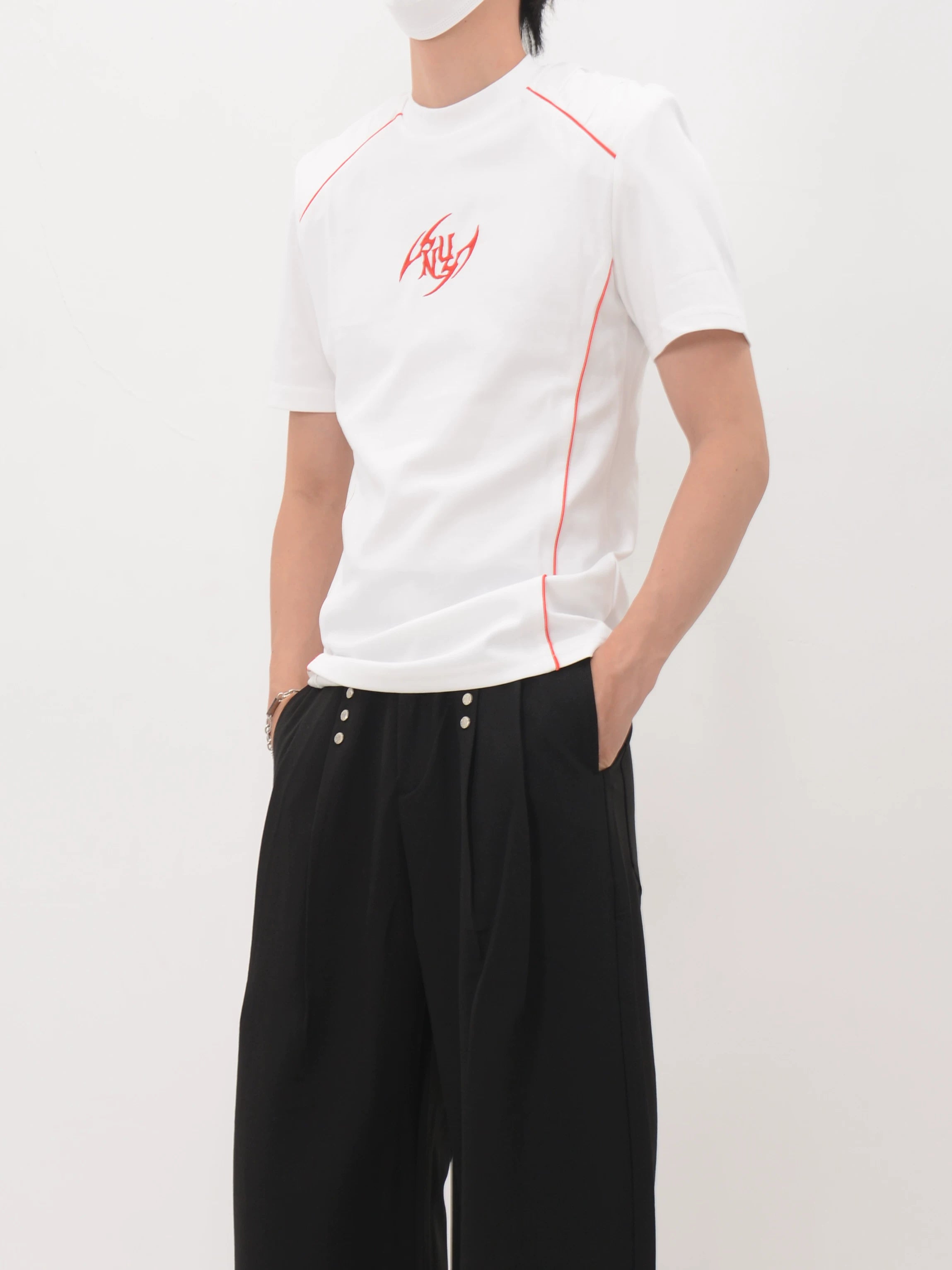 Crimson Circuit Fitted Tee
