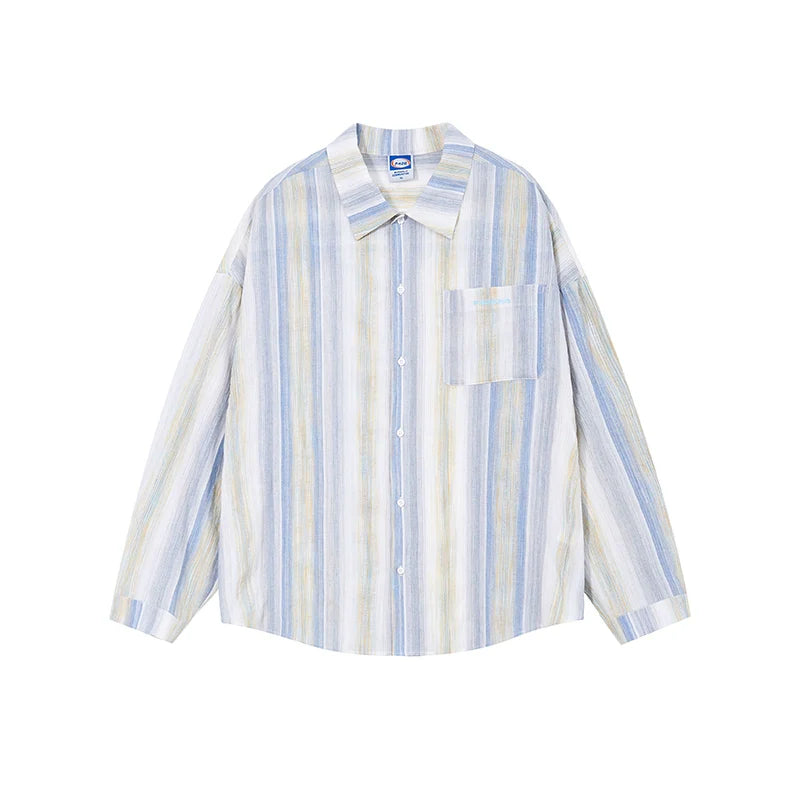 National Tide Wrinkled Stripe Shirt - chiclara