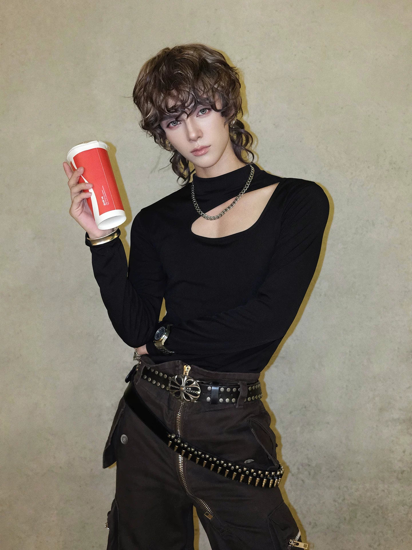 Midnight Aperture Cutout Top
