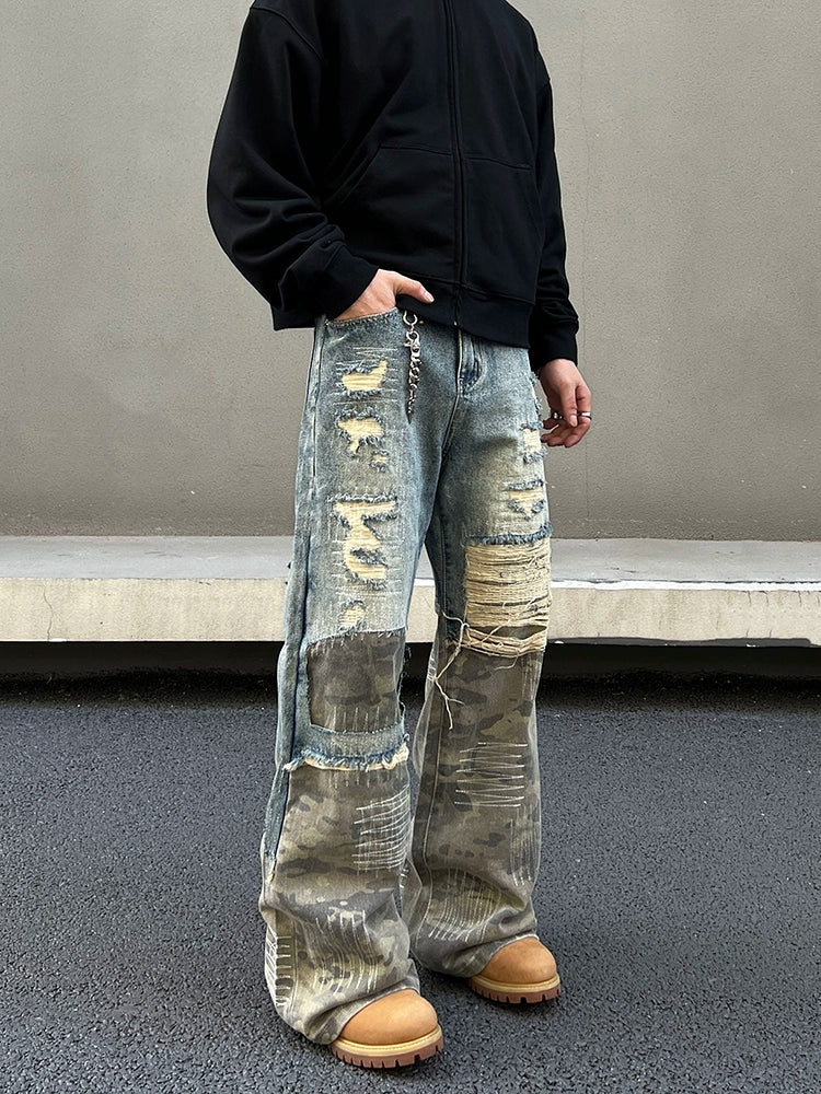 Urban Relic Patchwork Cargo Jeans