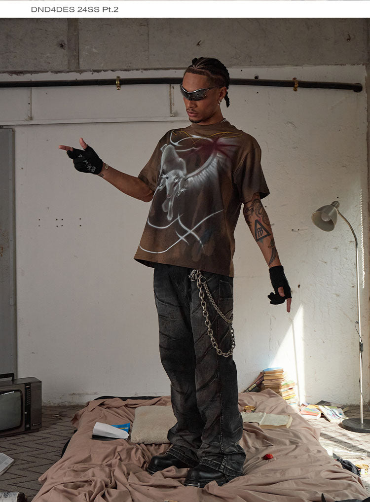 Spray Paint Short-Sleeved T-Shirt