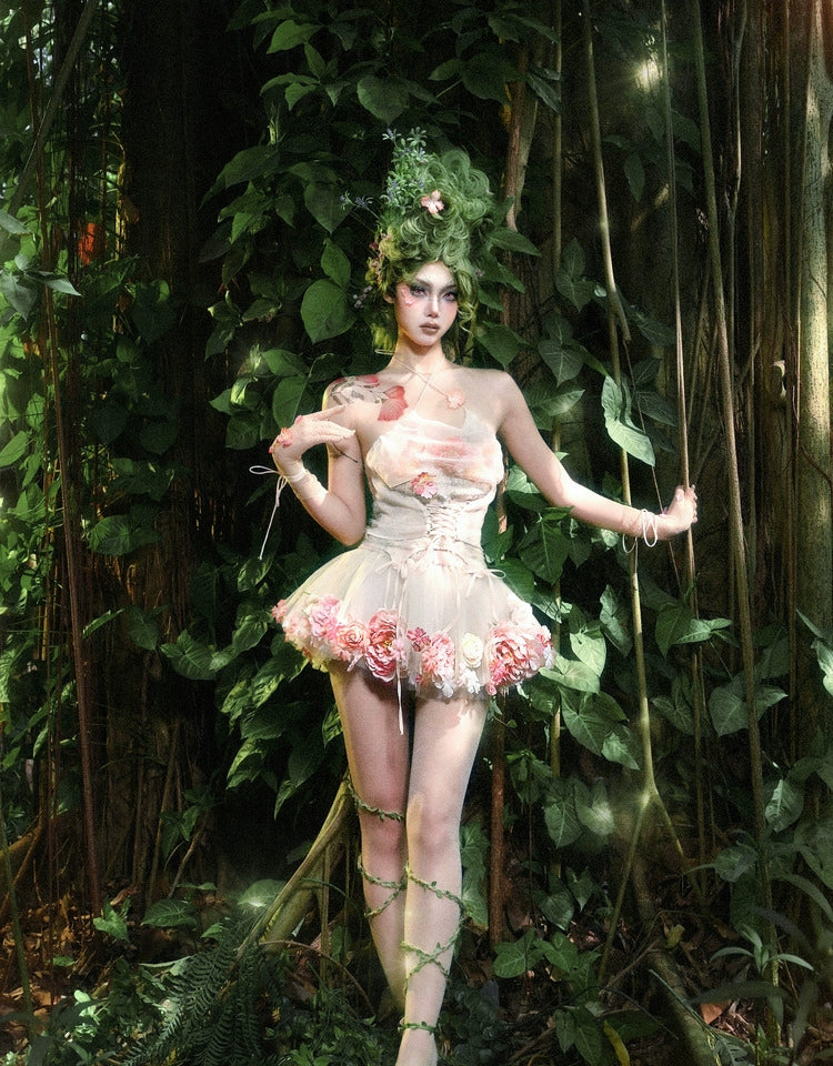 Artificial Flower Chiffon Camisole