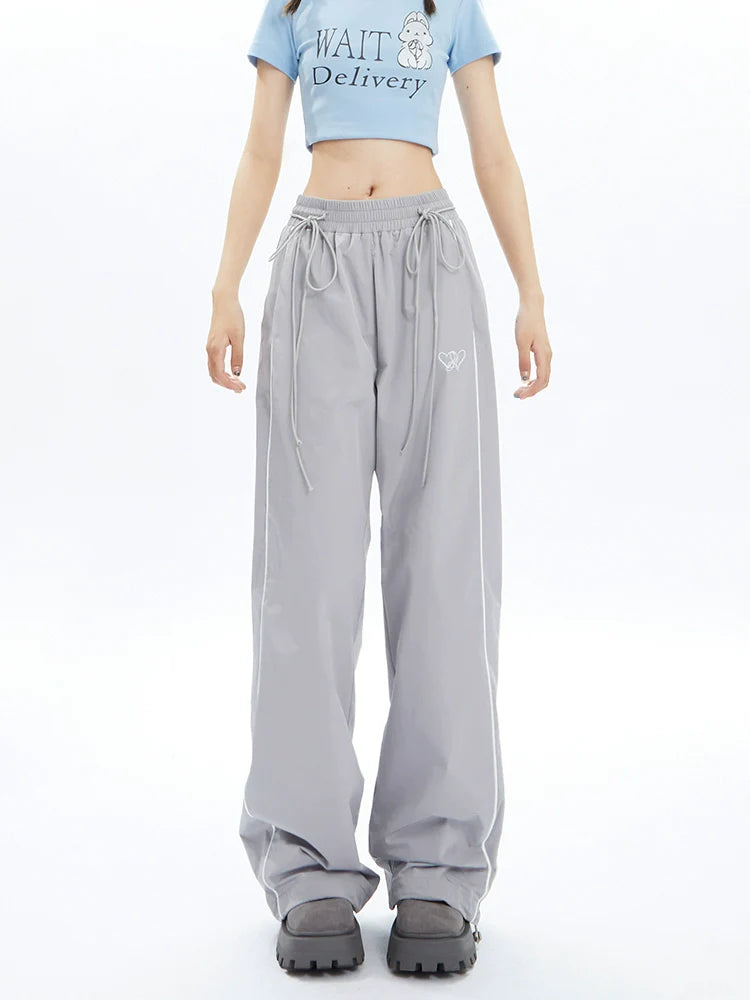 Bubblegum Breeze Drawstring Palazzo Pants