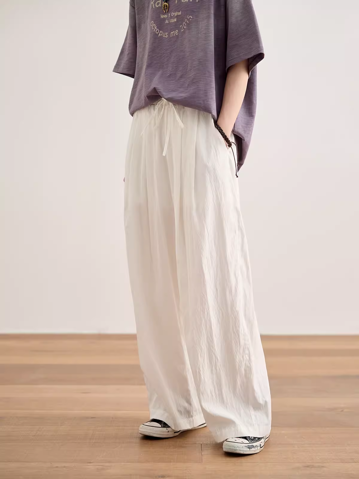 octopusme Relaxed Fit Wide-Leg Pants