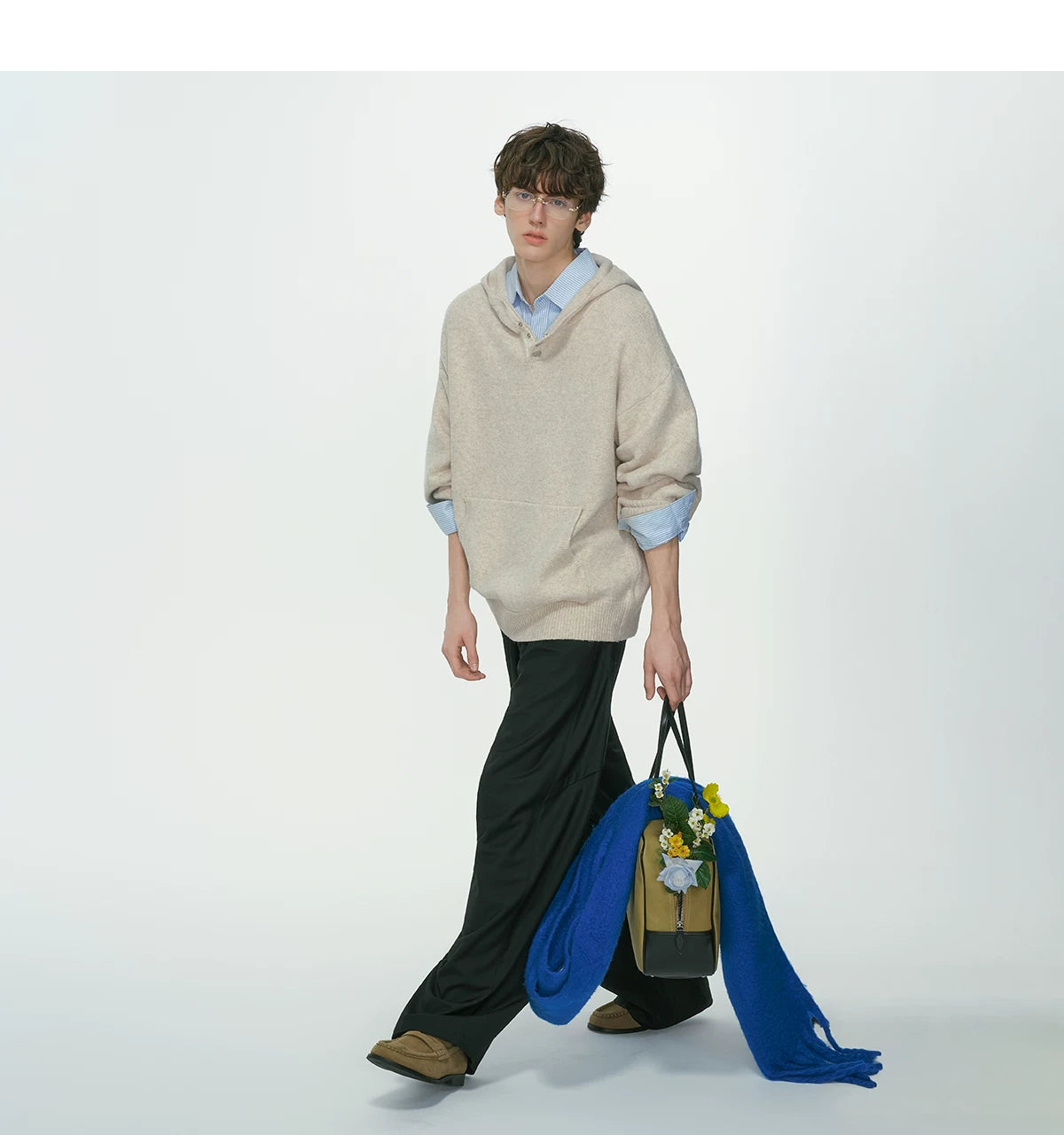 Cocoon Knit Hooded Pocket Sweater