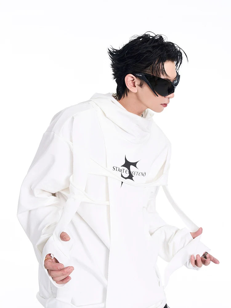 Deconstructed Graphic Hoodie