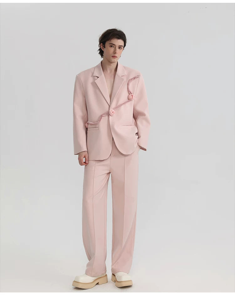Blush Rose Drift Sculpted Blazer