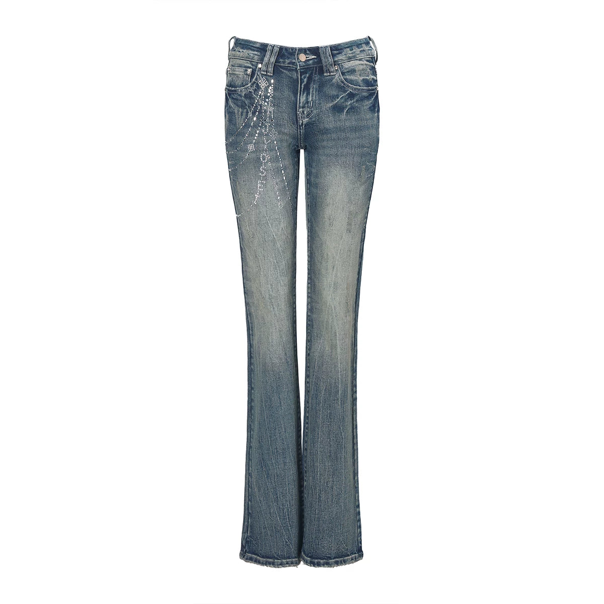 Starlit Chain Arc Bootcut Jeans
