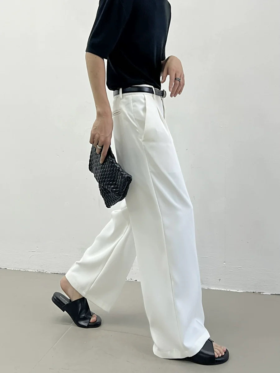 Noir Drift Pleat Trousers