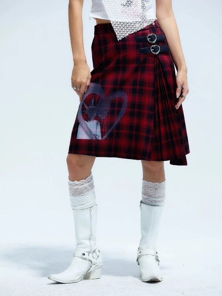 Punk-Inspired Plaid Skirt Tartan