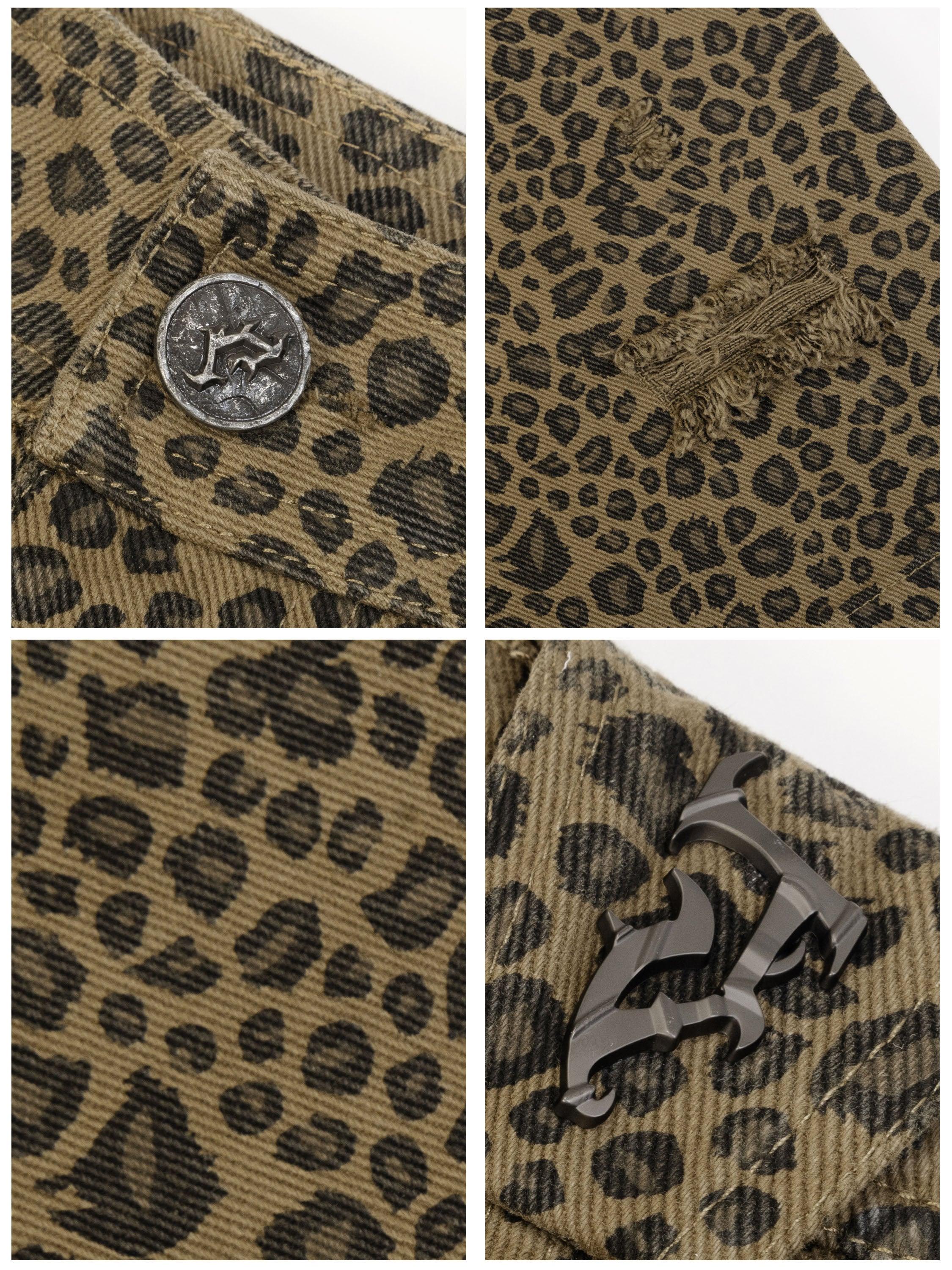 Leopard Print Baggy Shorts for Work - chiclara