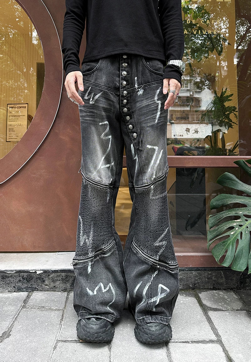 Glyphstorm Warp Stitch Flare Jeans