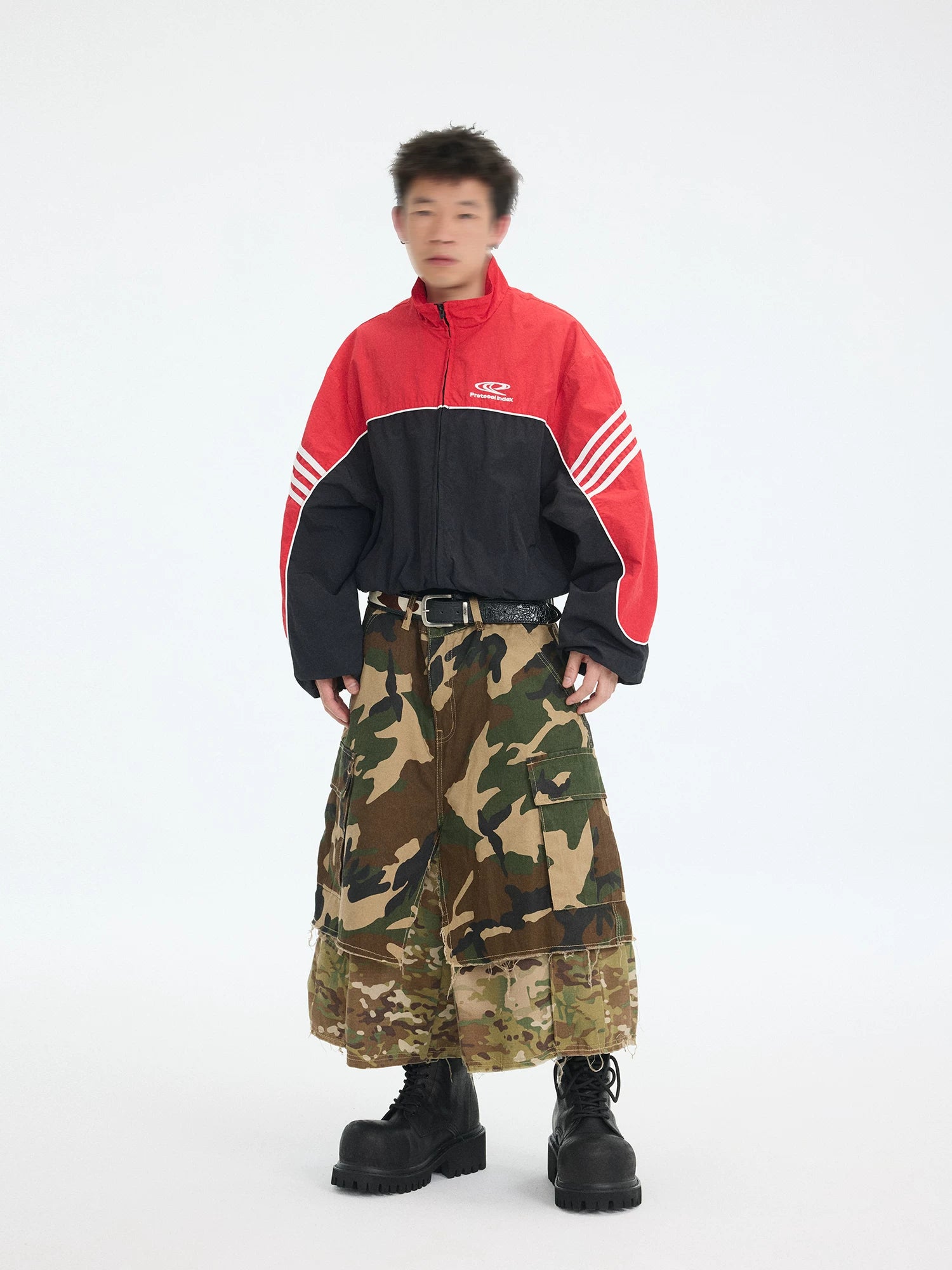 Protocol Sprint Stripe Cropped Track Jacket
