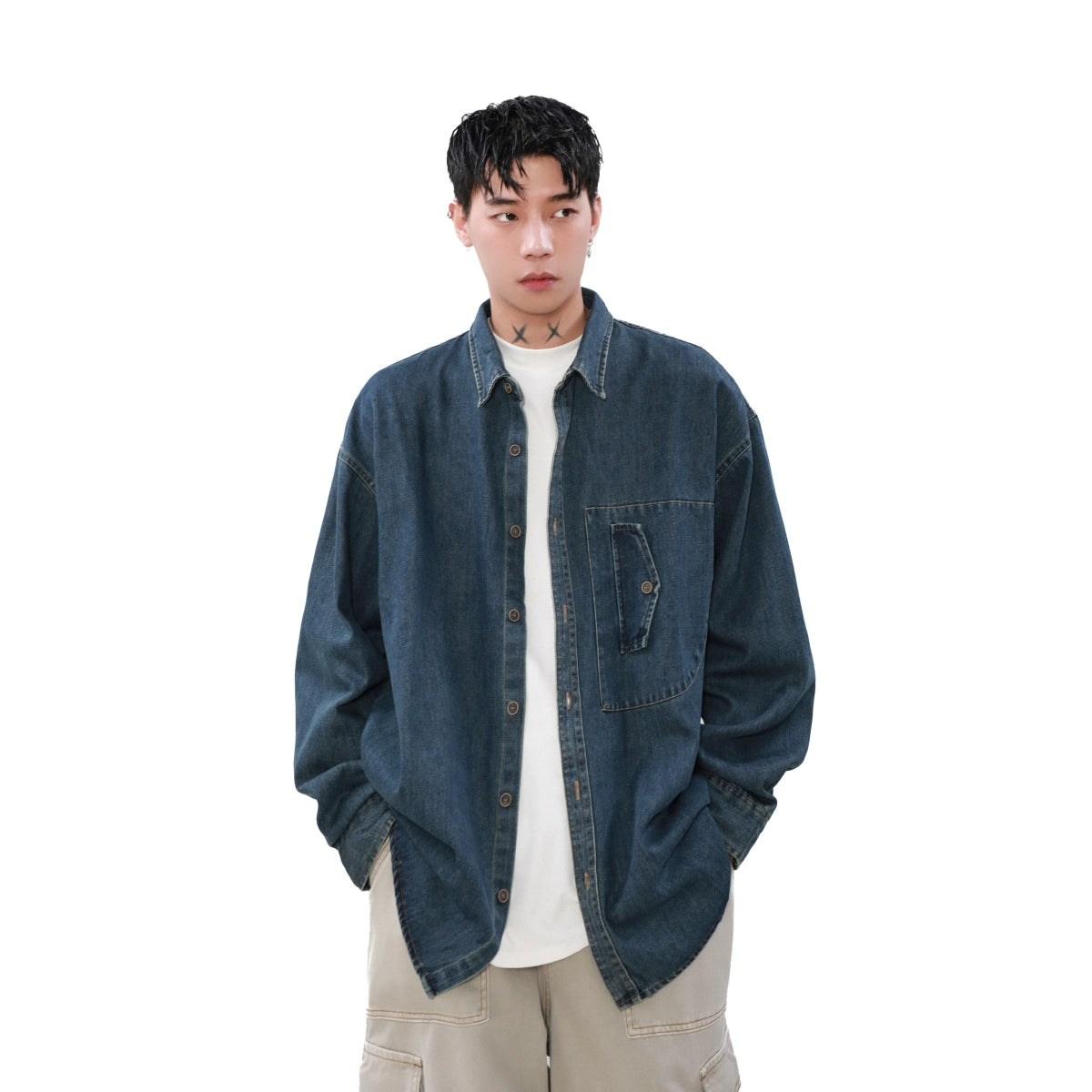 Ease Oversized Denim Shirt