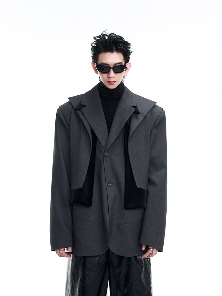 Oversized Double-Lapel Blazer