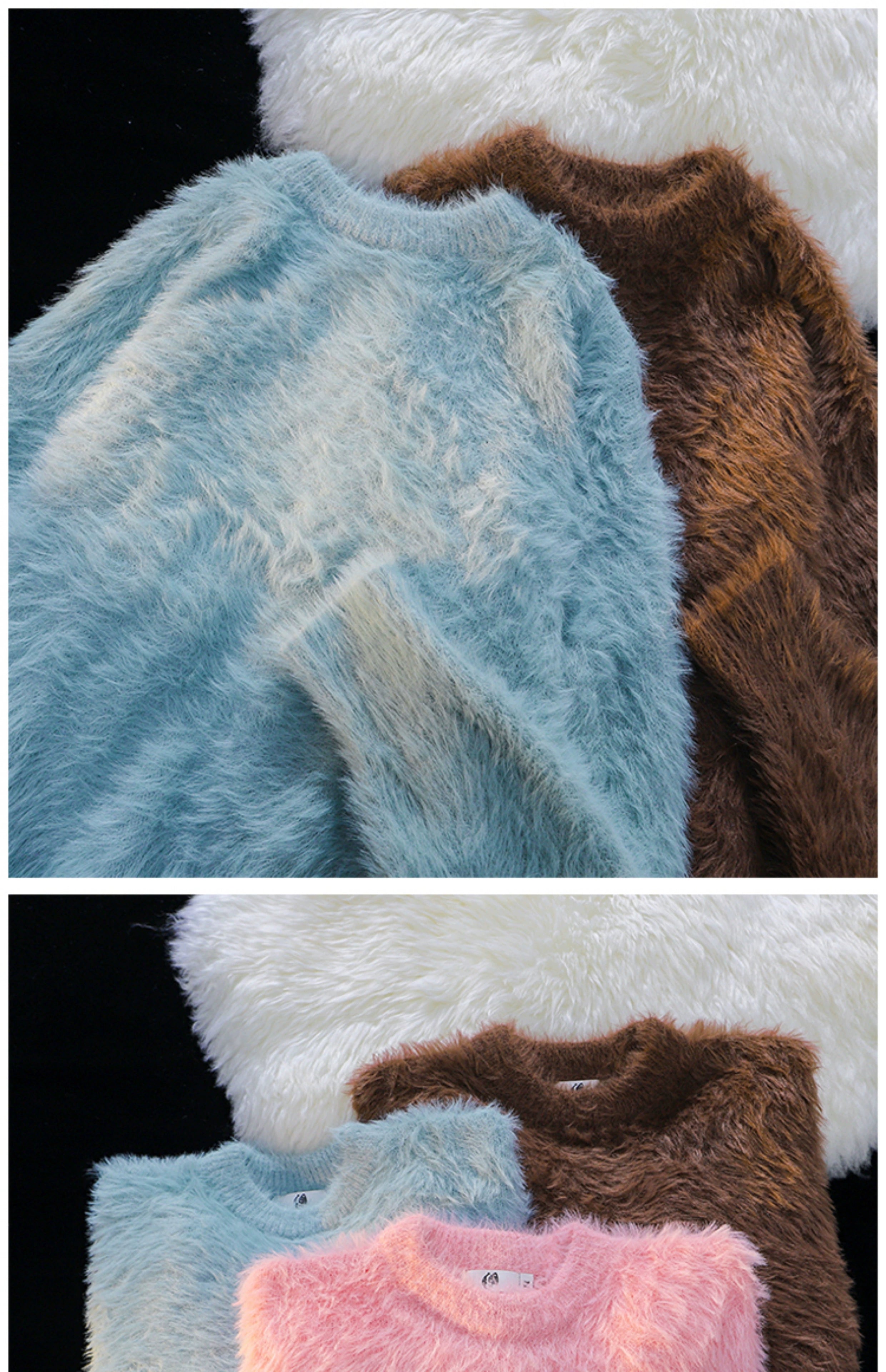 Cozy Fuzzy Knit Sweater Collection
