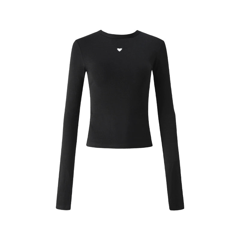 Heart-Stitch Slim Basic Tee