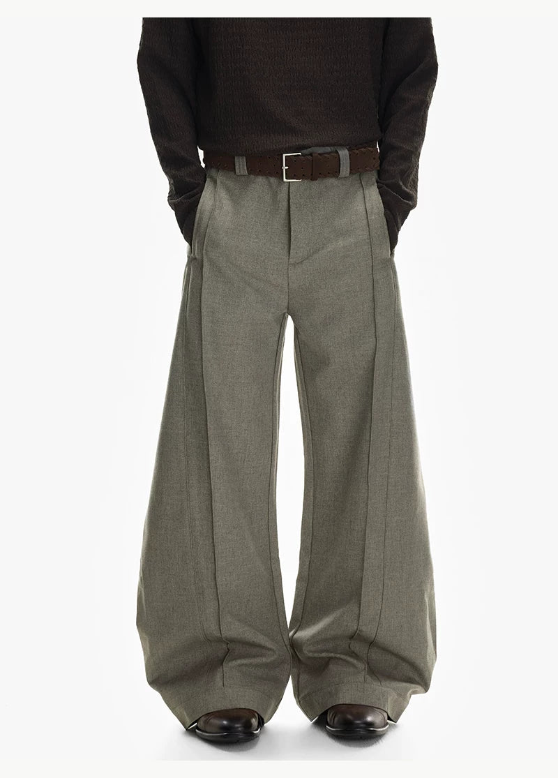 Drape Tailored Wide‑Leg Trousers