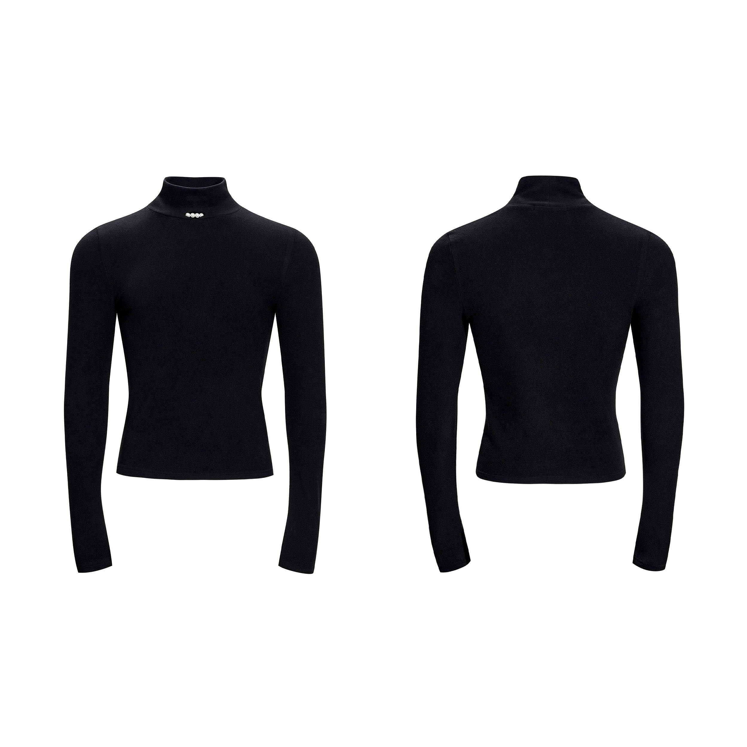 Midnight Pearl Accent Turtleneck